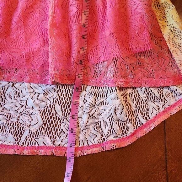 Amy Wear Sleeveless Knee Length Party Dress, Girls 14, Pink & Yellow Floral - Picture 6 of 10